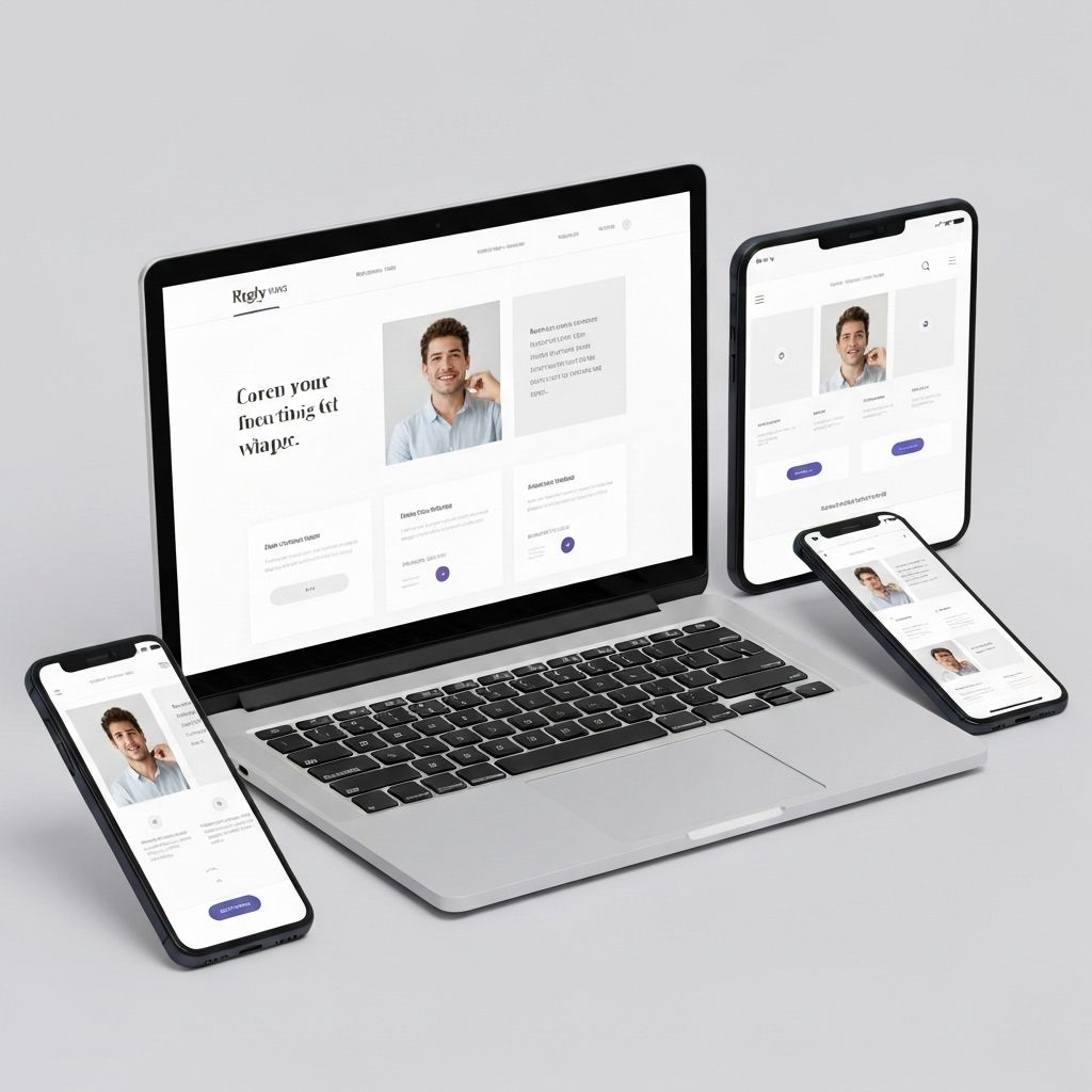 Mockup de site web professionnel